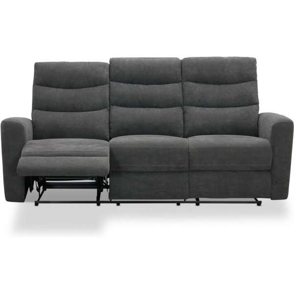 Chicago 3-sits reclinersoffa med manuell mekanism - Grå Chicago 3-sits reclinersoffa med manuell mekanism - Grå