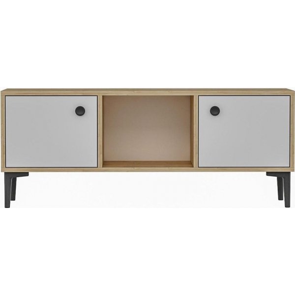 Paridon TV-bänk - Safir/ek/vit Paridon TV-bänk - Safir/ek/vit