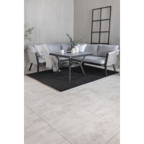 Groupe de canapés d'angle Virya - Noir/Gris Groupe de canapés d'angle Virya - Noir/Gris