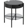 Tipton sidobord 45 cm - Glas/Svart