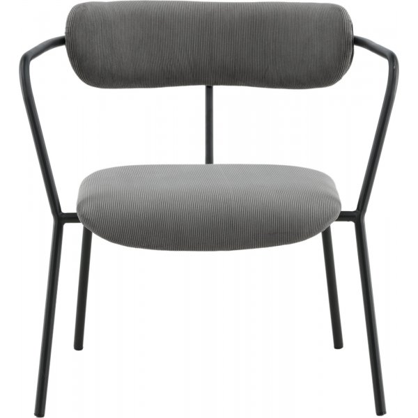 Fauteuil Shaun - Velours côtelé gris Fauteuil Shaun - Velours côtelé gris