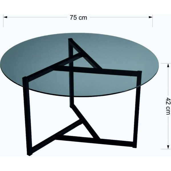 Table basse Trio 75 x 75 cm - Noir