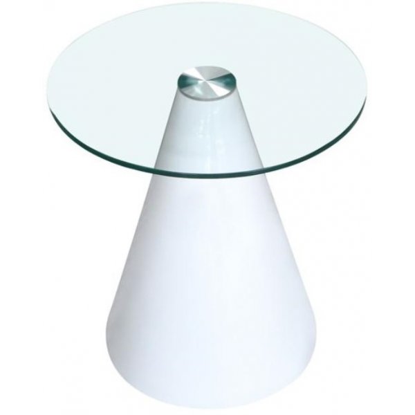 iTable Sidobord - Vit/Glas