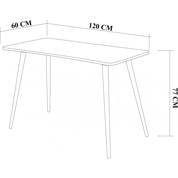 Bureau Fabio 120x60 cm - Blanc Bureau Fabio 120x60 cm - Blanc