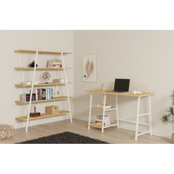 Bibliothque Good - Chne saphir/blanc