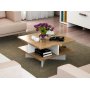 Hamton soffbord 60 x 60 cm - Valnt/vit