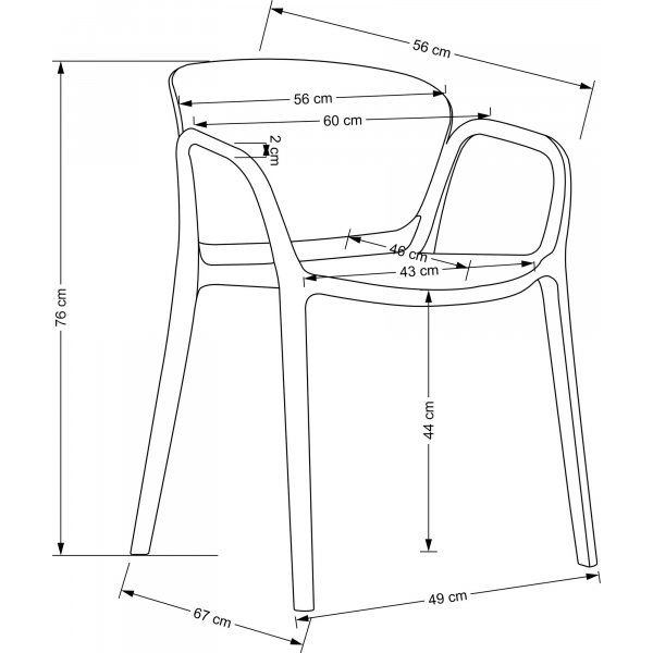 Cadeira eetkamerstoel 491 - Geel Cadeira eetkamerstoel 491 - Geel