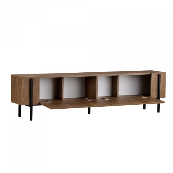 TV-b�nk Nemming 180 cm - Kafkas oak/svart