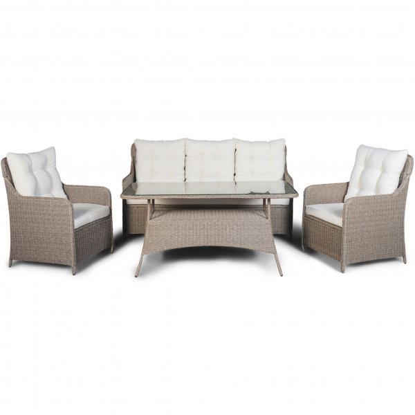 Loungegrupp Rgrund - Beige konstrotting