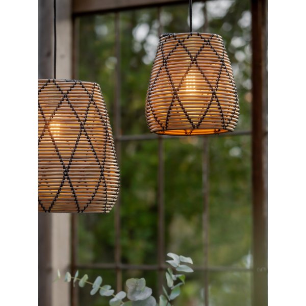 Plafonnier Lollo pour extrieur - Naturel/noir