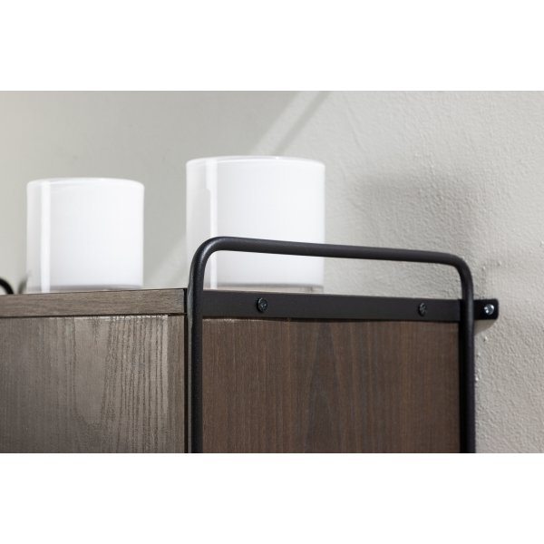 Paris wandkast 68 x 60 cm - Zwart/Mocca