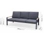 Panama Soffgrupp med bord (3+1+1+bord) - Svart / Tr look