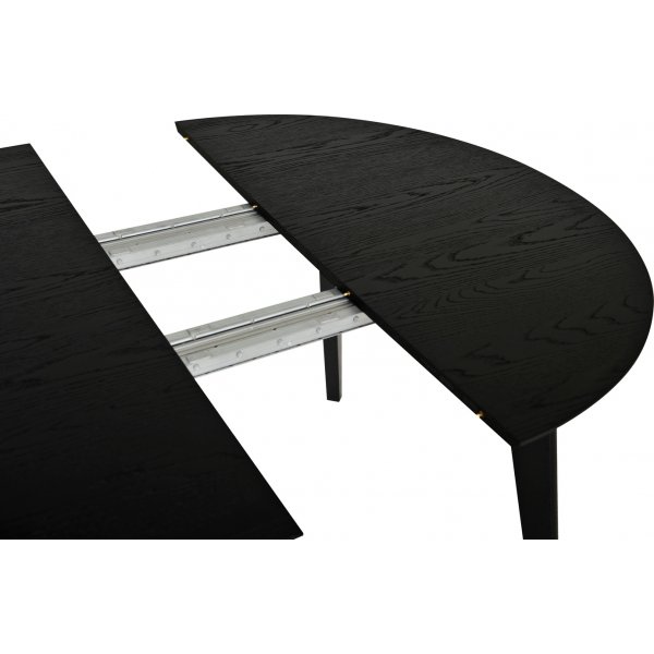 Table  manger Sagene 130-230 x 130 cm - Chne laqu noir