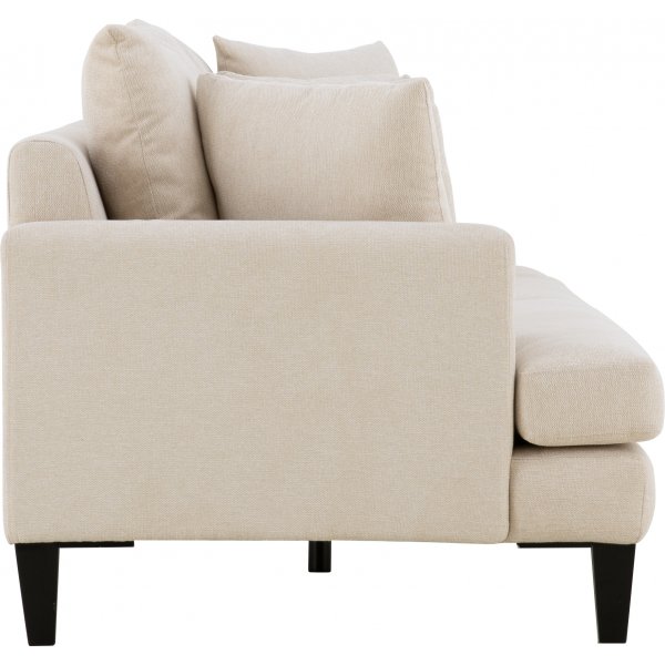 Soffa beige 4-sits med lsa kuddar - Remy