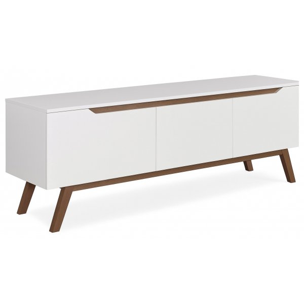 Meuble TV moderne noyer blanc 180 cm