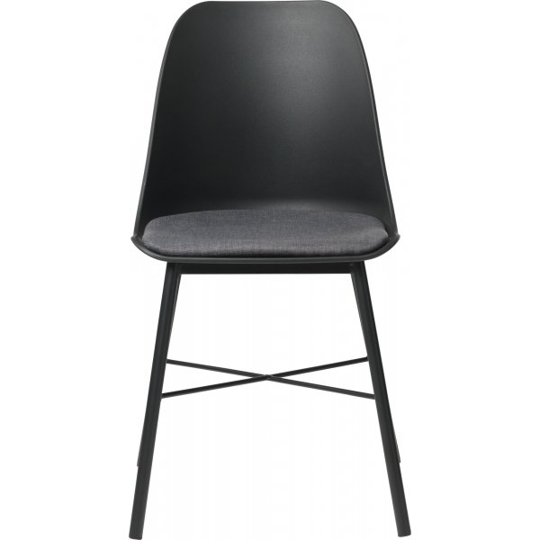 Chaise noire Oman avec coussin d'assise Chaise noire Oman avec coussin d'assise