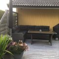 Kundbild Davenport utegrupp med bord (konstrotting) Höger - Grå