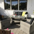 Kundbild Orlando utemöbelgrupp hög rygg ställbara fåtöljer - Whitewash: Vi är väldigt belåtna med vår nya...