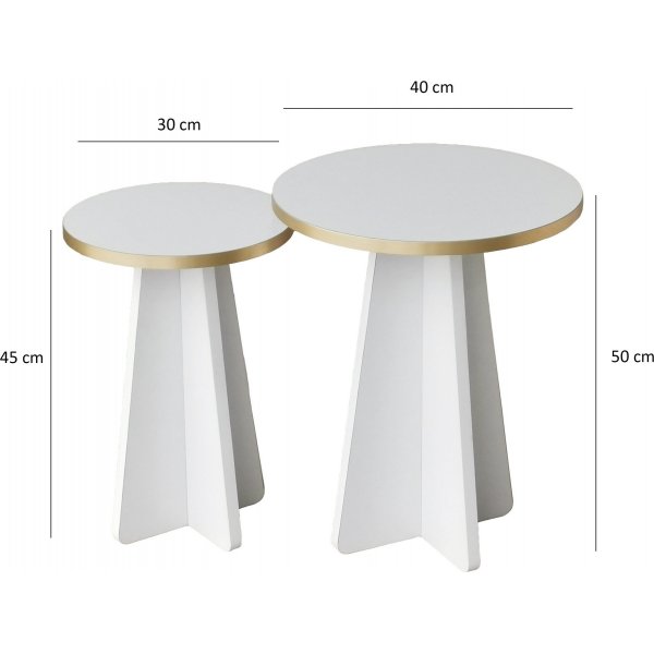 Table d\\\'appoint duo champignon Ø30/40 cm - Chêne saphir Table d\\\'appoint duo champignon Ø30/40 cm - Chêne saphir