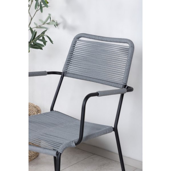 Lindos karmstol - Gr/Svart