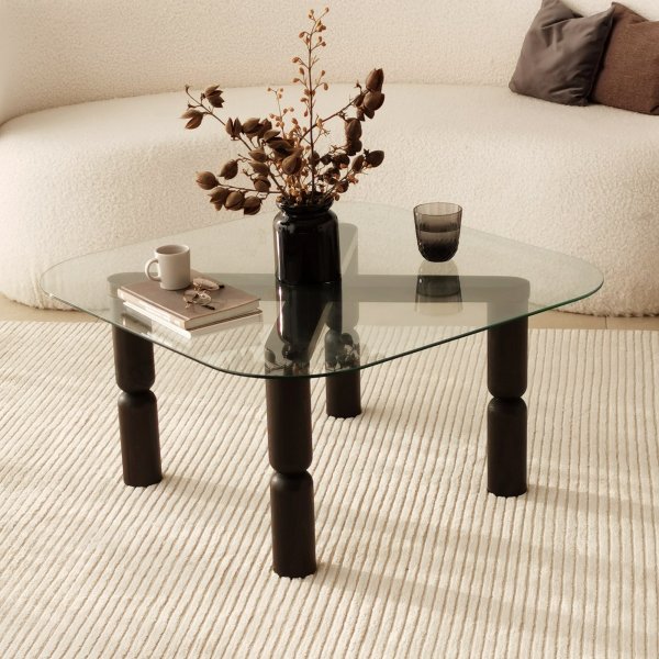 Kei salontafel 80 x 80 cm - Antraciet Kei salontafel 80 x 80 cm - Antraciet