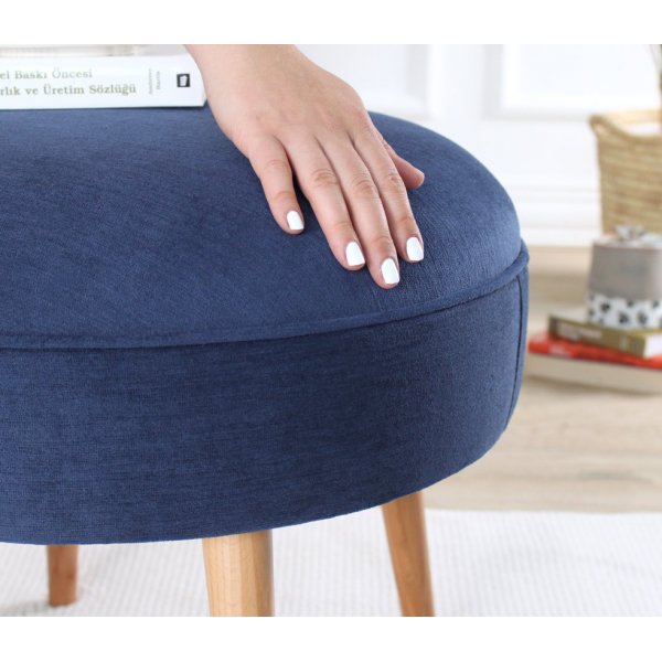 Pouf Romley - Bleu foncé Pouf Romley - Bleu foncé