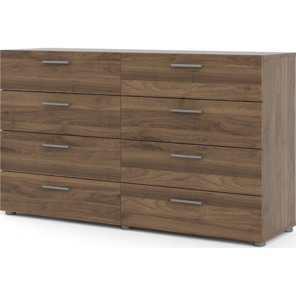 Ladekast in notenhout met 8 lades 140 cm breed Ladekast in notenhout met 8 lades 140 cm breed