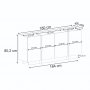 Sideboard Dromma 180 cm - Antracit/Svart