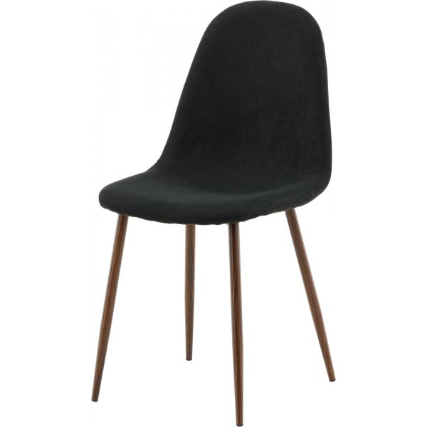 Bridge matstol - Svart/valnt