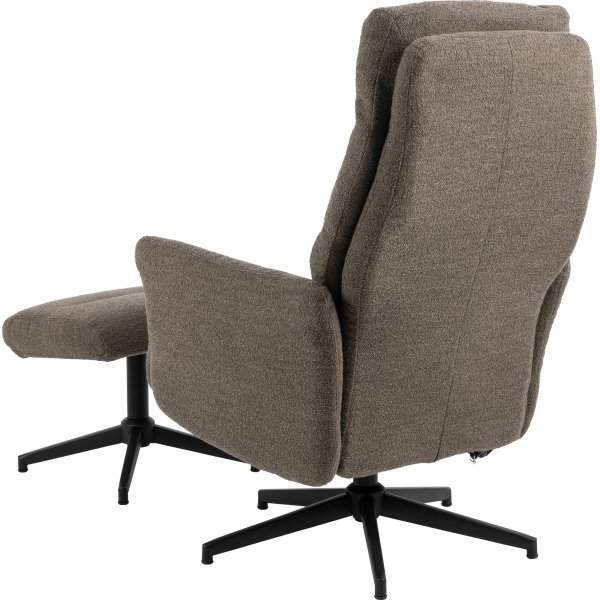 Fauteuil inclinable London avec repose-pieds - Gris Fauteuil inclinable London avec repose-pieds - Gris