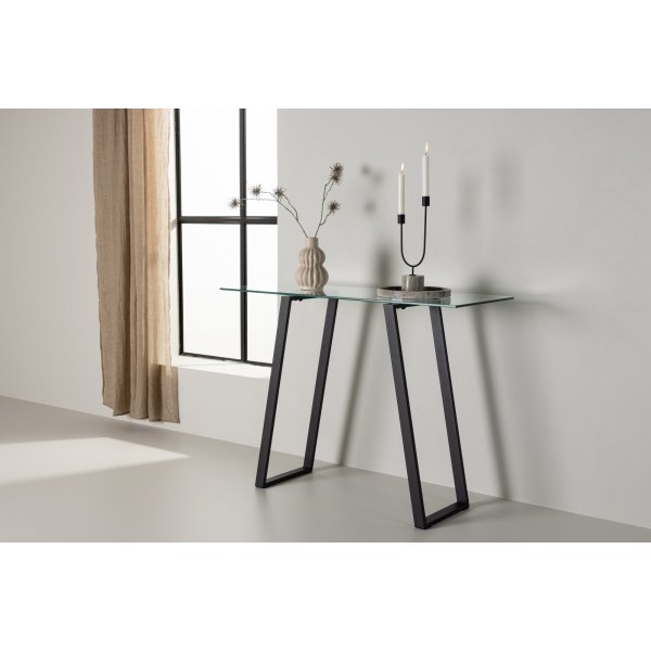 Table en relief Horten 100 x 40 cm - Noir/Transparent Table en relief Horten 100 x 40 cm - Noir/Transparent