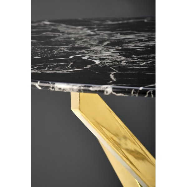 Raymond eettafel Ø100 cm - Zwart marmer/goud Raymond eettafel Ø100 cm - Zwart marmer/goud