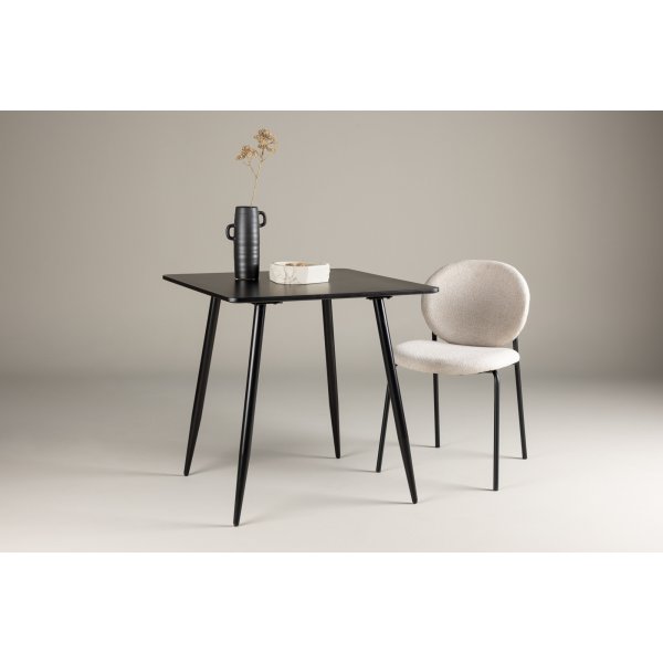 Polar matbord 75 x 75 cm - Svart