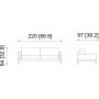 Lale 3-sits bddsoffa - Cream