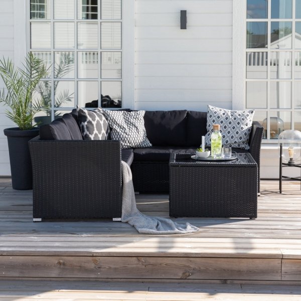 Haiti hörnsoffgrupp - Svart Haiti hörnsoffgrupp - Svart