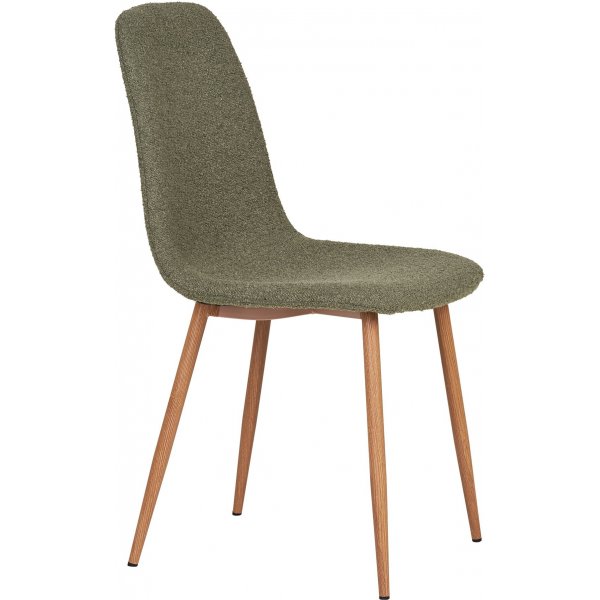 Chaise de salle à manger Stockholm - Bouclé vert foncé Chaise de salle à manger Stockholm - Bouclé vert foncé