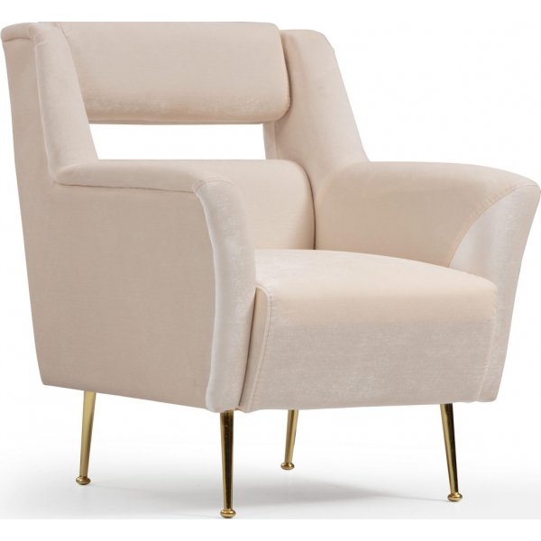Mira fauteuil - Crme wit