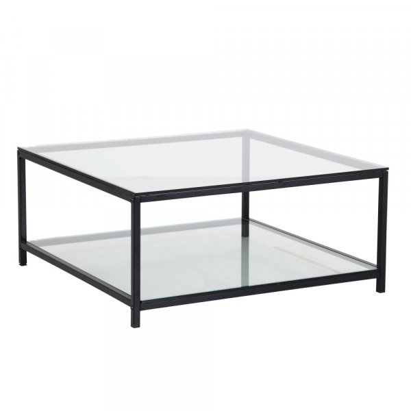 Stil soffbord - Svart/metall/glas