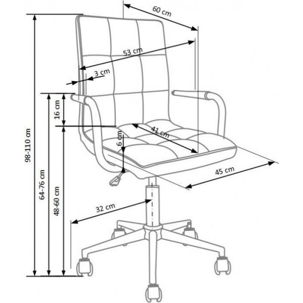 Ariel kontorsstol - Mörk grå Ariel kontorsstol - Mörk grå