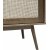 Yuma dressoir van gerookt eikenhout met rotan details, schuifdeuren