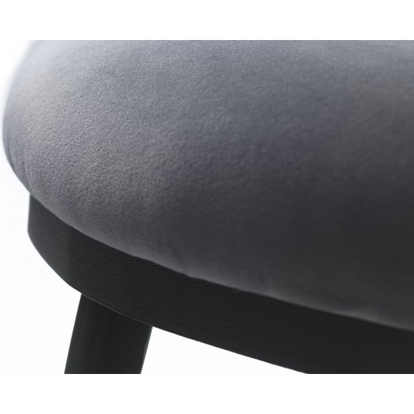 Banc Billy en velours gris Banc Billy en velours gris