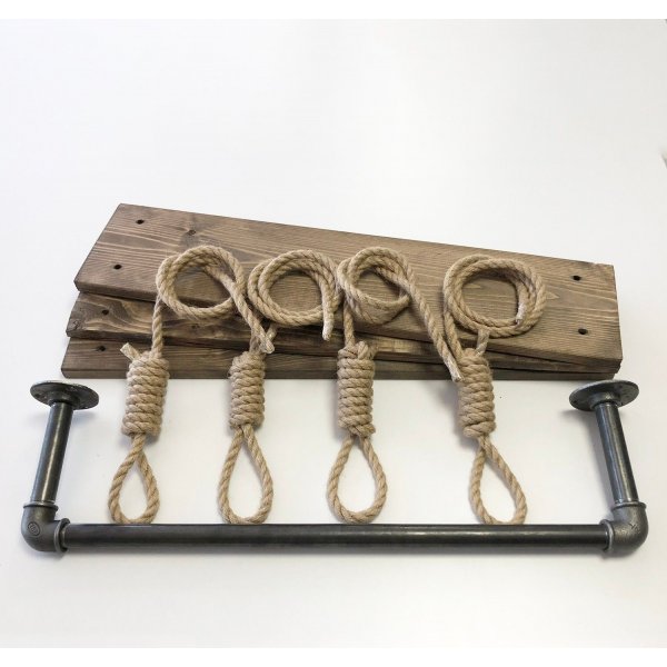 Gartano wandplank - Walnoot/zwart Gartano wandplank - Walnoot/zwart