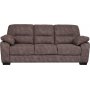 Soffa 3-sits i brunt microfiber - Albert + Textilskydd fr mbler