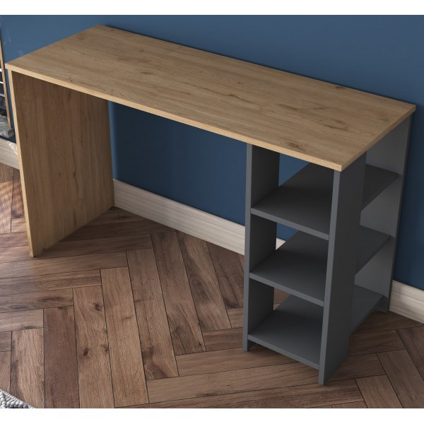 Bureau Hanna 8, 120 x 45 cm - Noyer/anthracite