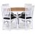 Tromsö matgrupp; runt matbord 120 cm - Vit / oljad ek med 4 st Fårö stolar med sits i svart PU