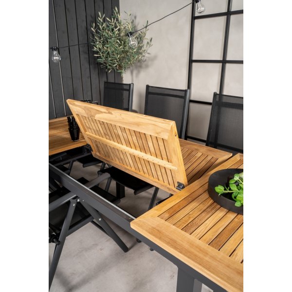 Panama matbord 160 x 90 cm - Svart/Natur