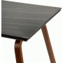 Lozano eettafel 140-200 x 82 cm - Zwart marmer/walnoot