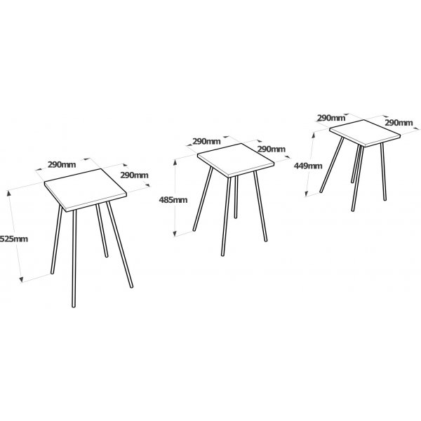 Luiz satsbord 29 x 29 cm - Gr/mrkGr/brons