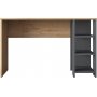 Hanna skrivbord med hyllsystem 16, 160 x 45 cm - Valnt/antracit