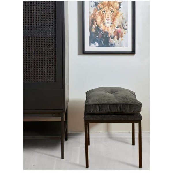 Tabouret Sentado avec coussin - Noir